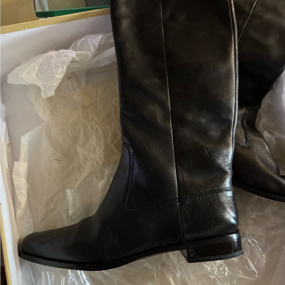 Michael Kors Dark Leather Heeled Boots